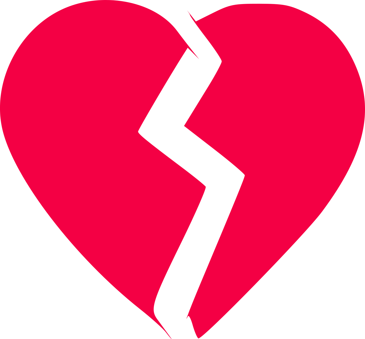 Broken heart mark